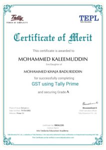 GST Using Tally